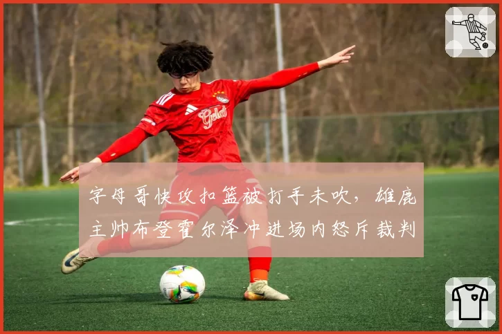 字母哥快攻扣篮被打手未吹，雄鹿主帅布登霍尔泽冲进场内怒斥裁判